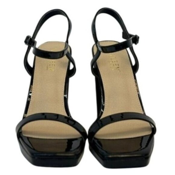 KAYLEEN / Nahlah-7 / Black Patent / Leather/  High Block Heel / Sandals - Picture 4 of 8